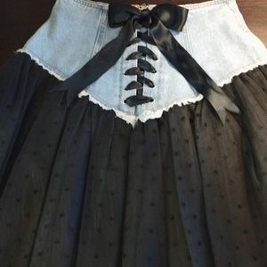 Skirt in Denim/Tulle by ABS